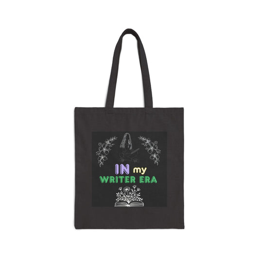 In My Writer Era Cotton Canvas Tote Bag