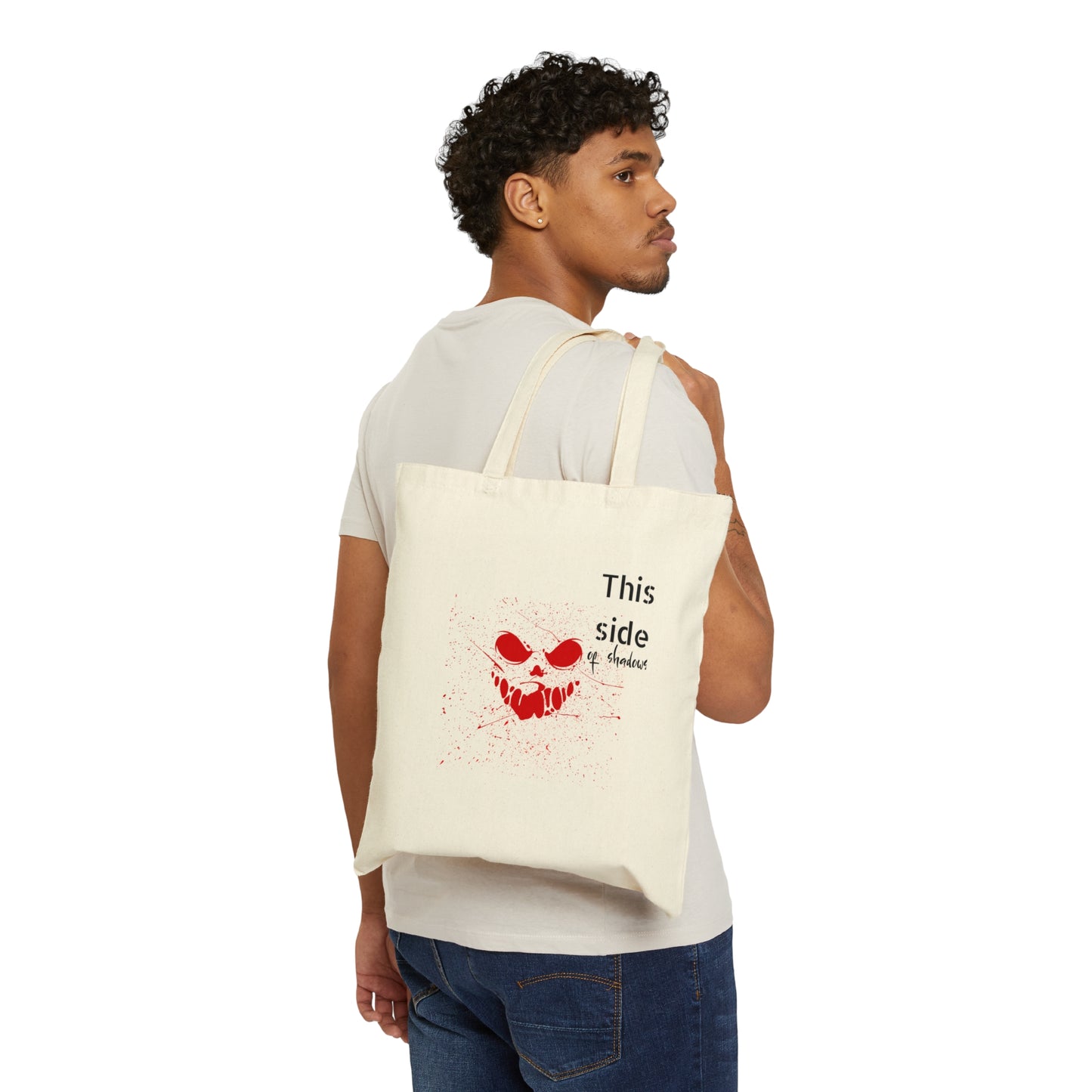 This Side of Shadows Style 1 Cotton Canvas Tote Bag